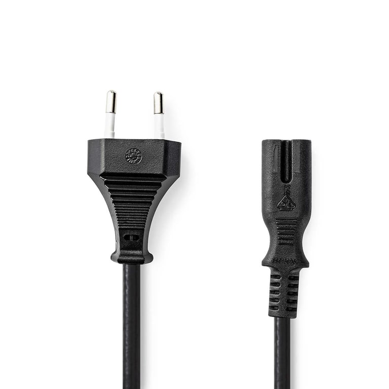 Nedis CEGL11040WT50 kabel zasilające Czarny 2 m CEE7/16 IEC 320