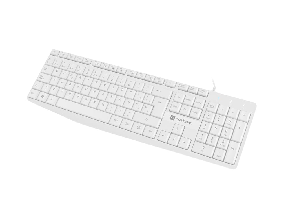 NATEC NKL-1949 klawiatura USB QWERTY Hiszpański Biały