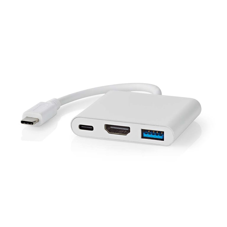 Nedis CCGB64770WT01 stacja dokująca Przewodowa USB Type-C Biały