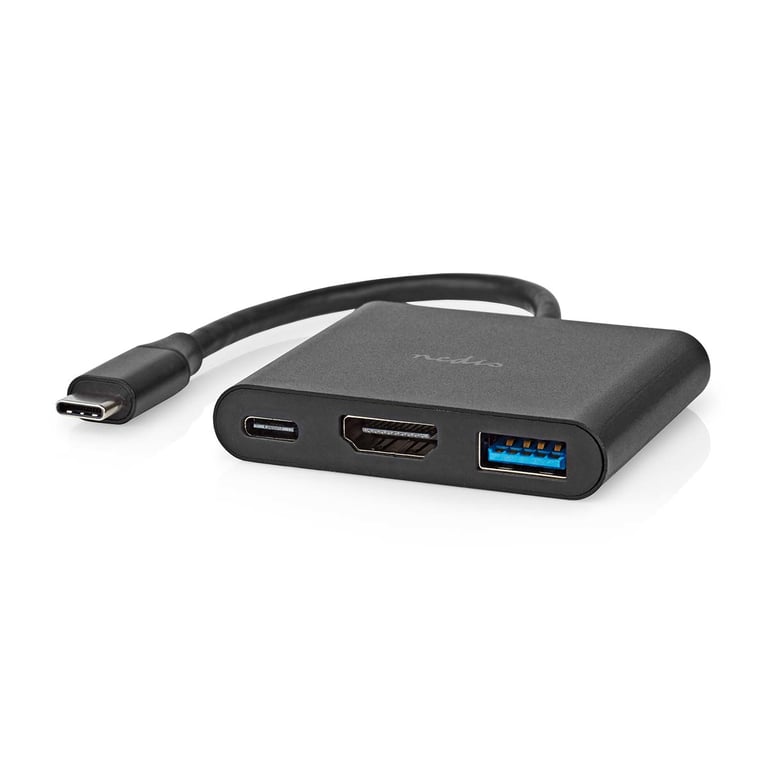 Nedis CCGB64770BK01 stacja dokująca Przewodowa USB 3.2 Gen 1 (3.1 Gen 1) Type-C Czarny