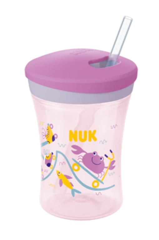 NUK Action Cup 230ml miseczka Różowy Orzeźwiające napoje 1 szt.
