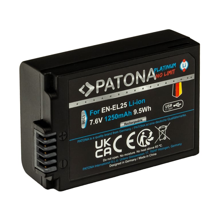 PATONA 1398 bateria do aparatu/kamery Litowo-jonowa (Li-Ion) 1250 mAh