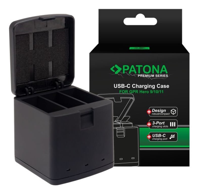 PATONA 1795 ładowarka akumulatorów Akumulator do kamery sportowej USB