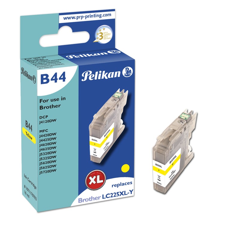 Pelikan B44 Yellow nabój z tuszem 1 szt. Zamiennik Wysoka (XL) wydajność Żółty