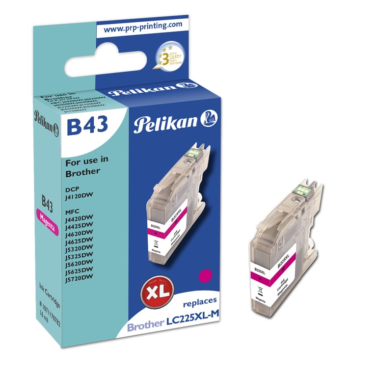 Pelikan B43 Magenta nabój z tuszem 1 szt. Zamiennik Wysoka (XL) wydajność Purpurowy