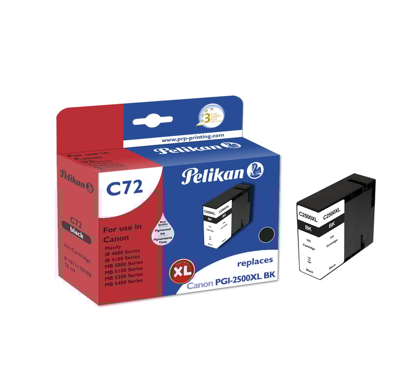 Pelikan C72 Black nabój z tuszem 1 szt. Zamiennik Wysoka (XL) wydajność Czarny