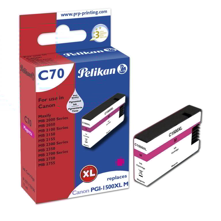 Pelikan C70 Magenta nabój z tuszem 1 szt. Zamiennik Wysoka (XL) wydajność Purpurowy