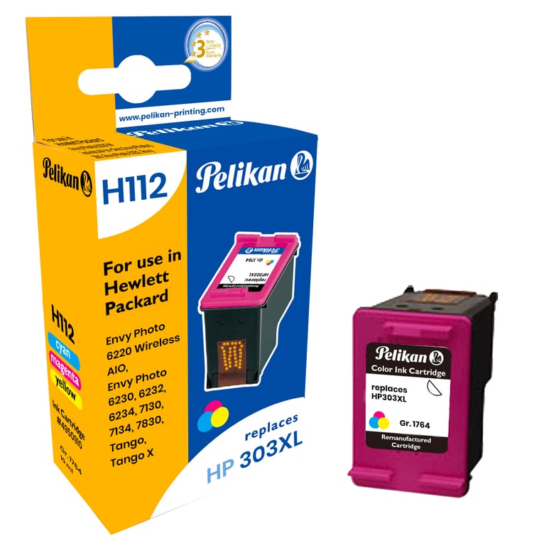 Pelikan 4950910 nabój z tuszem 1 szt. Zamiennik Wysoka (XL) wydajność Cyjan, Purpurowy, Żółty
