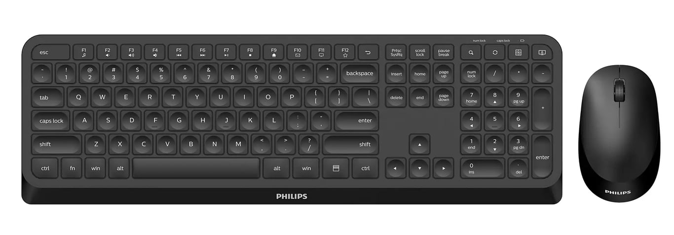 Philips 3000 series SPT6307B/26 klawiatura Dołączona myszka RF Wireless QWERTY Angielski Czarny