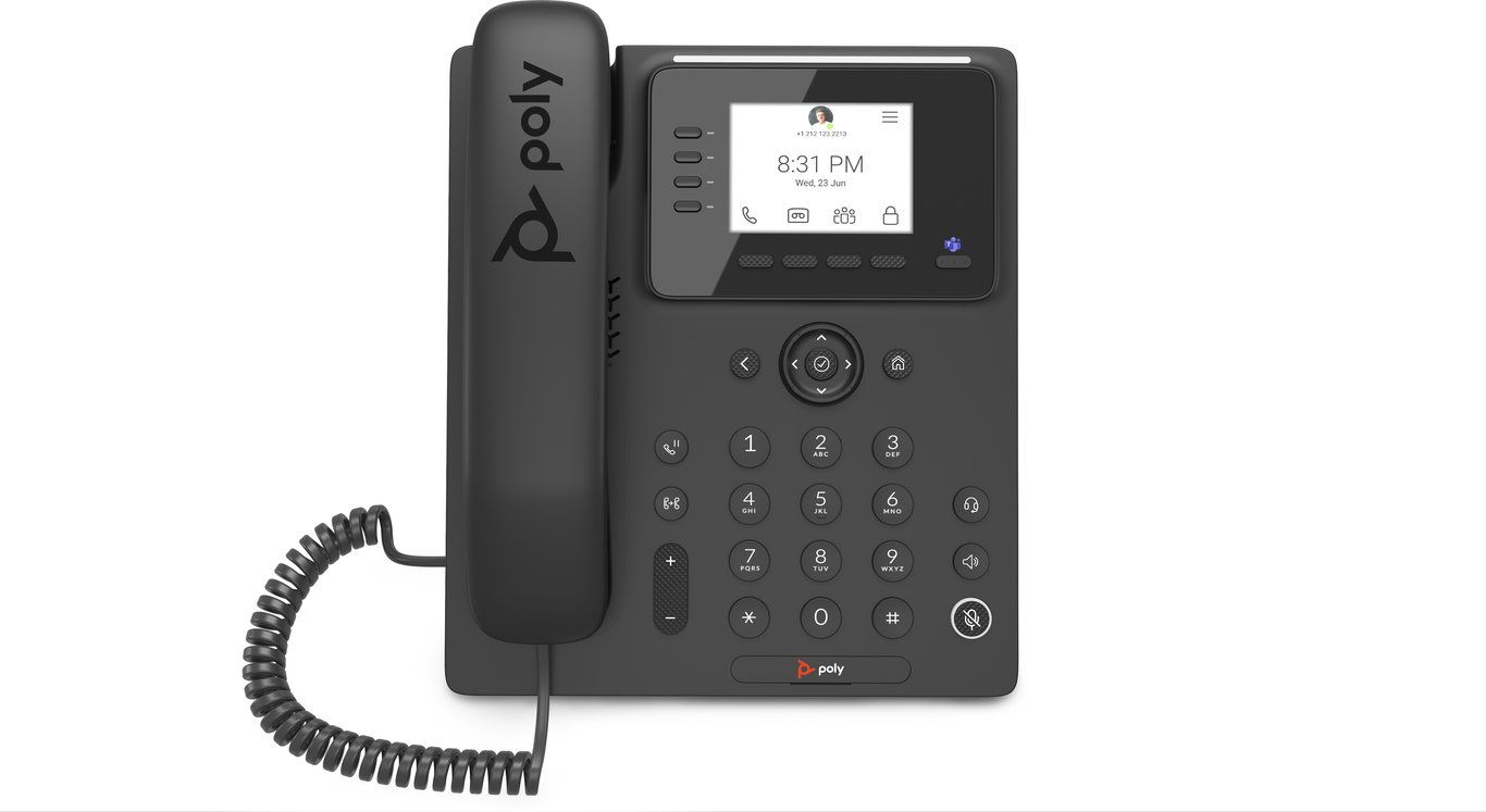 POLY Biznesowy telefon multimedialny CCX 350 do aplikacji Microsoft Teams, z obsługą PoE