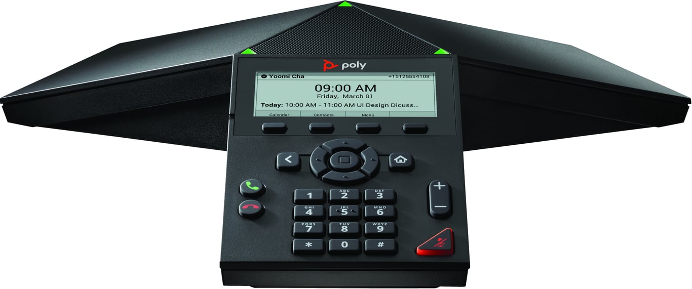 POLY Telefon konferencyjny IP Trio 8300, obsługujący funkcję zasilania PoE