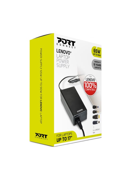 Port Designs 900093-LE adapter zasilający/ inwentor Wewnętrzna 90 W Czarny