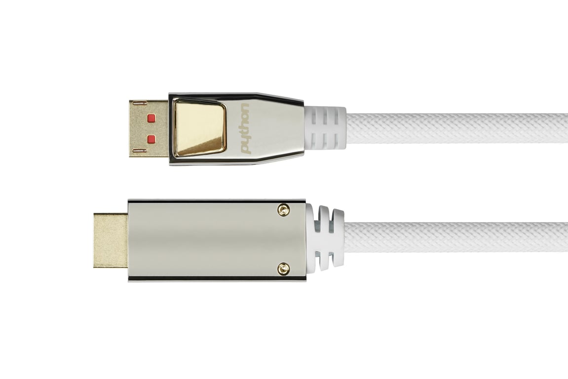 Python GC-M0223 adapter kablowy 3 m DisplayPort HDMI Biały