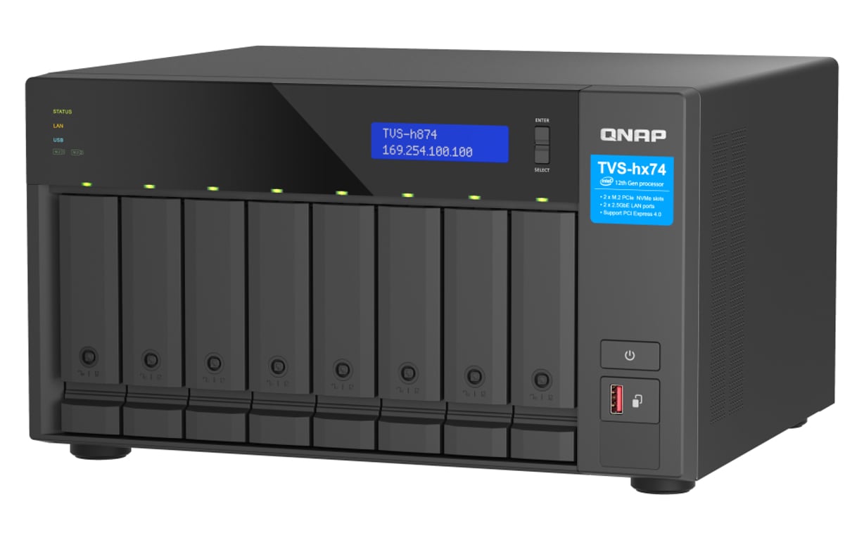 QNAP TVS-H874T-I7-32G serwer danych NAS Tower Przewodowa sieć LAN Czarny