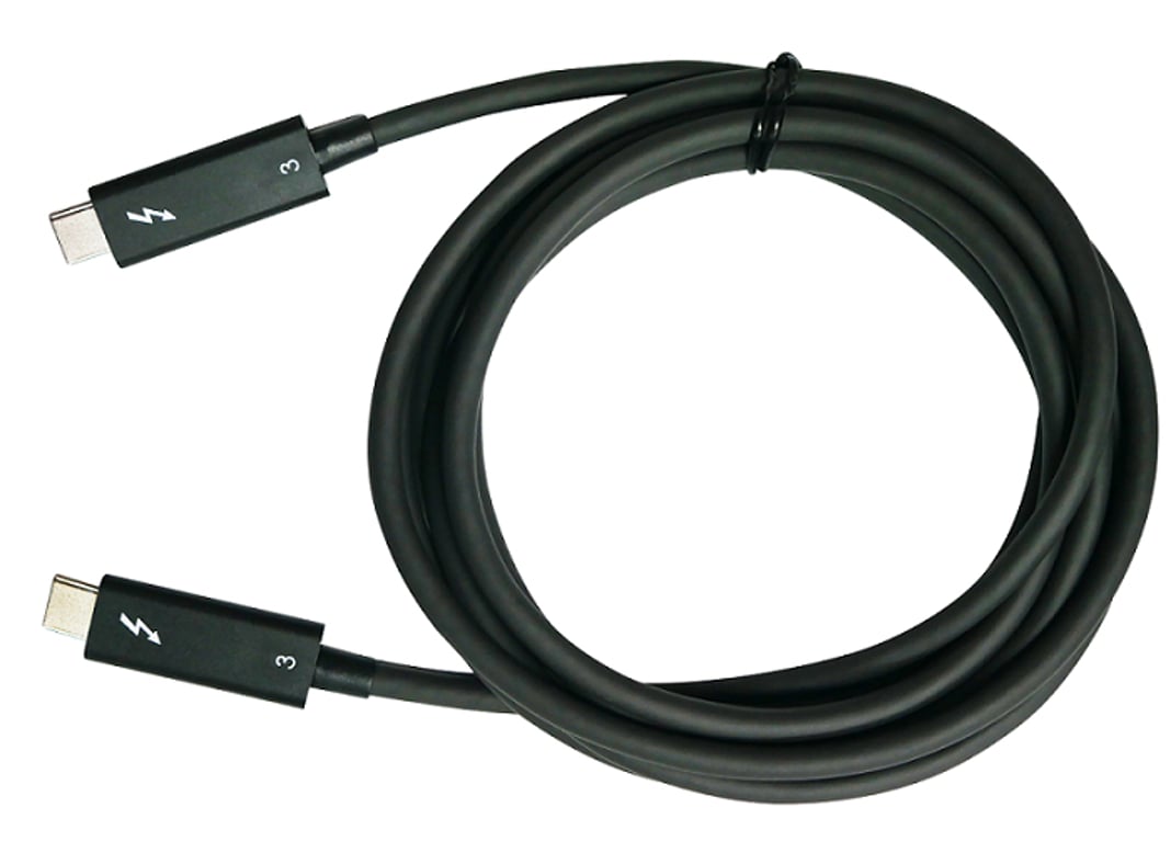 QNAP CAB-TBT315M-40G kabel Thunderbolt 1,5 m 40 Gbit/s Czarny