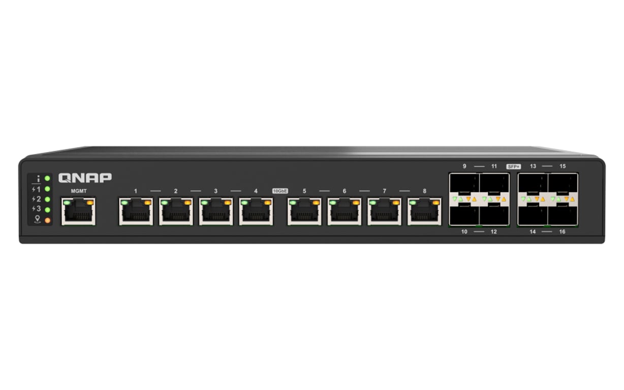 QNAP QSW-IM3216-8S8T łącza sieciowe Zarządzany 10G Ethernet (100/1000/10000) Czarny