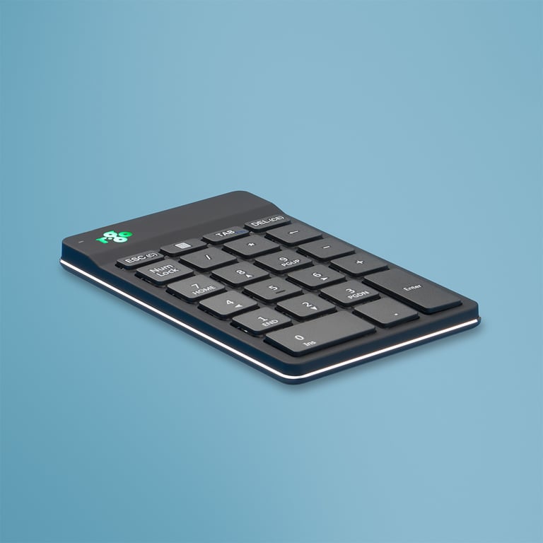 R-Go Tools Klawiatura numeryczna R-Go Numpad Break, ergonomiczna klawiatura numeryczna z oprogramowaniem pauzy, Bluetooth, czarna