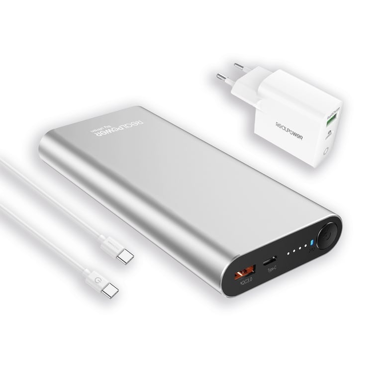 RealPower PB-20000PD Litowo-jonowa (Li-Ion) 20000 mAh Aluminium