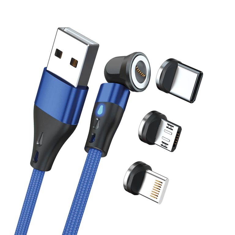 RealPower MagneticCharge3 kabel USB 2 m USB A Niebieski