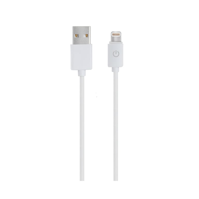 RealPower 255649 kabel Lightning 1 m Biały