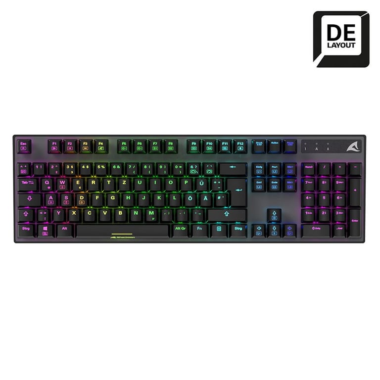 Sharkoon SKILLER SGK20 Red klawiatura Gaming USB QWERTZ Niemiecki Czarny