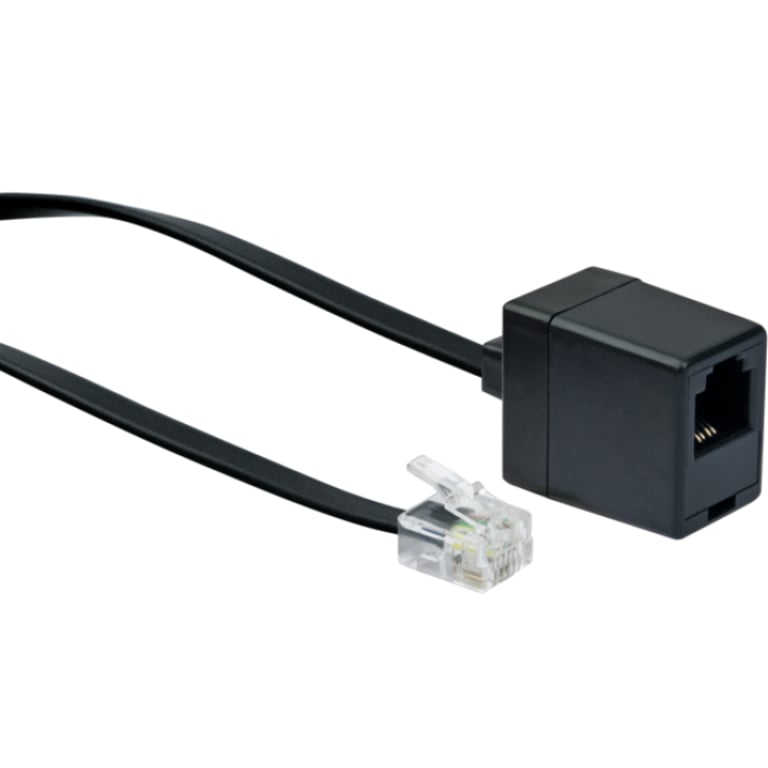Schwaiger 10m RJ-11 - RJ-11 Czarny