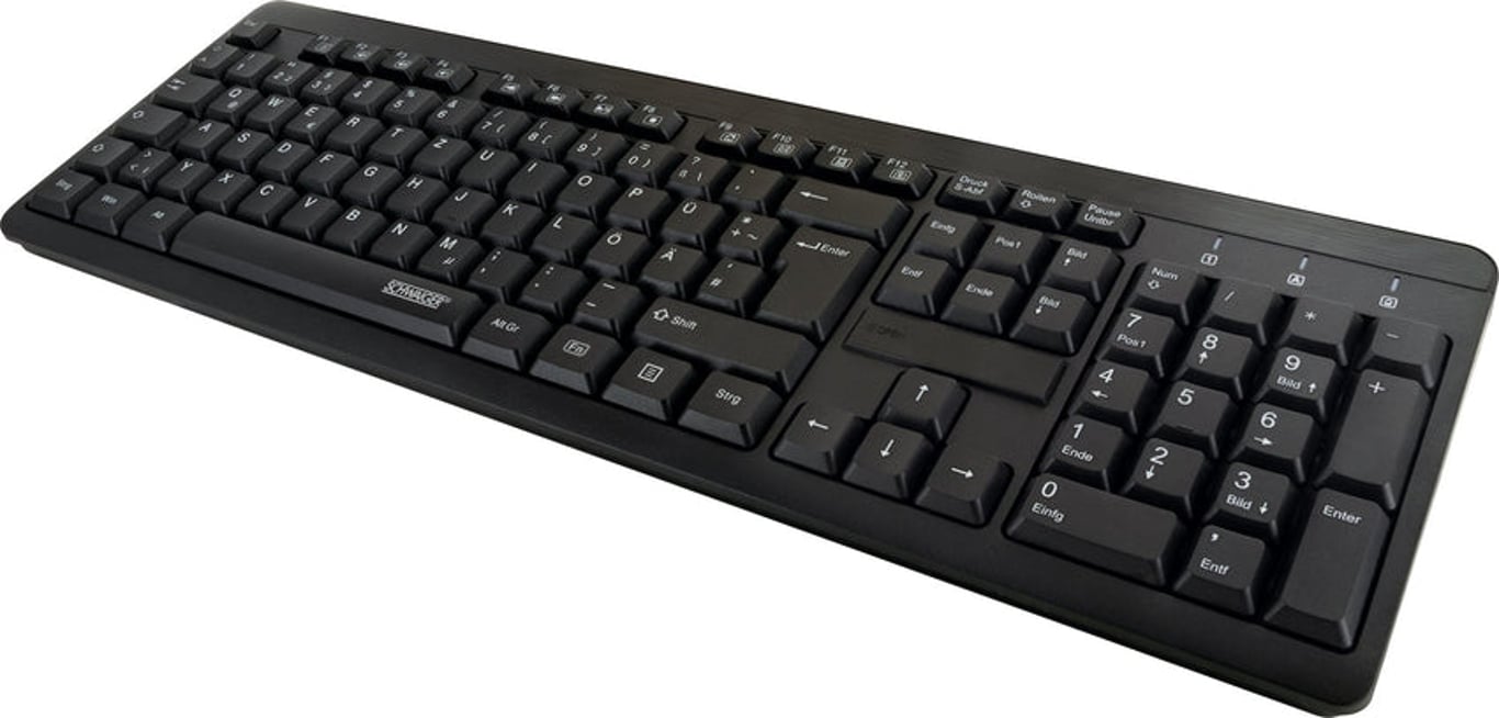 Schwaiger WKB1000 013 klawiatura RF Wireless QWERTZ Niemiecki Czarny