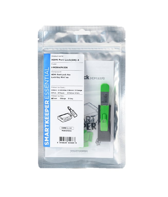 Smartkeeper HMD04PKGN bloker portów Blokada portu + klucz HDMI Zielony 1 szt.