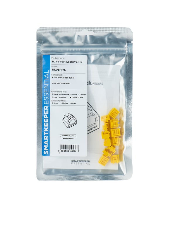 Smartkeeper NL03P1YL bloker portów Blokada portu RJ-45 Żółty 1 szt.