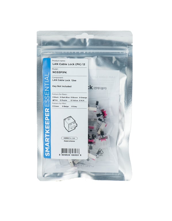 Smartkeeper NC03P1PK bloker portów Blokada portu RJ-45 Różowy 1 szt.