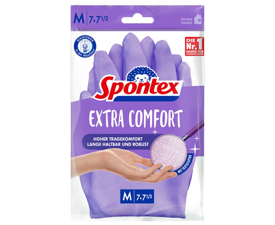 Spontex Extra Comfort Lateks Fioletowy Damski M