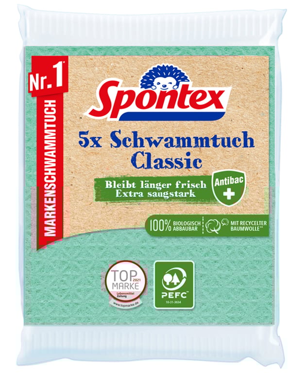 Spontex 19200216 ściereczka czyszcząca Wielobarwny 5 szt.