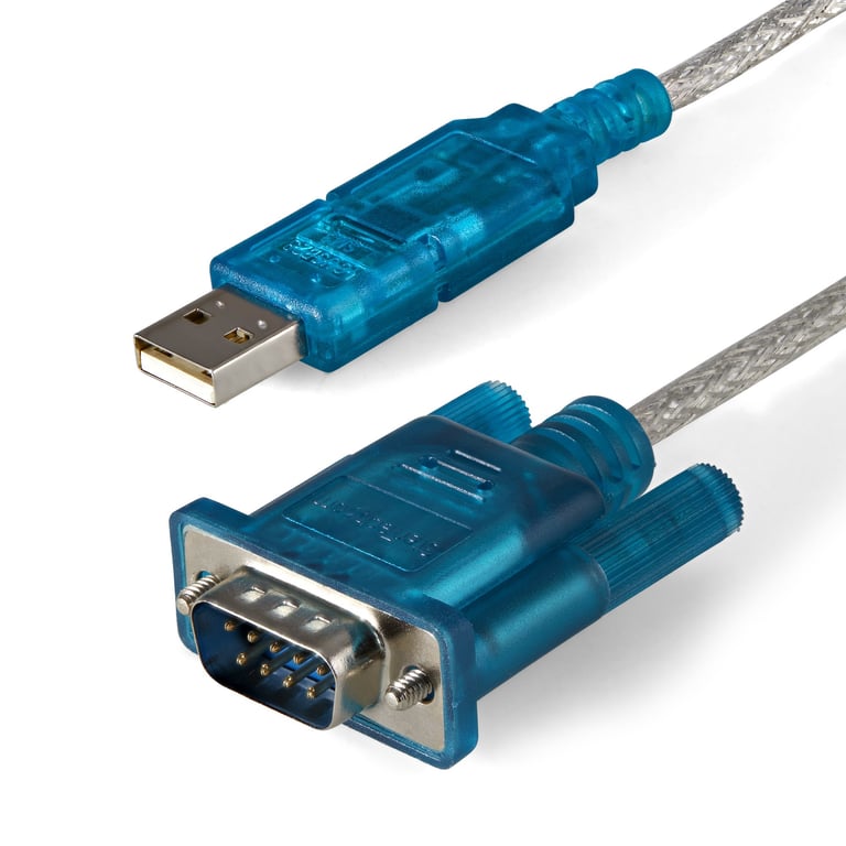 StarTech ICUSB232SM3 zmieniacz płci / kabli DB-9 USB 2.0 A Niebieski, Przezroczysty