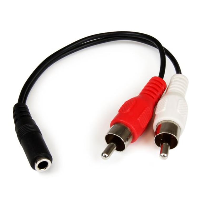 StarTech 0.152m 3.5mm - 2xRCA m/f kabel audio 0,152 m Czarny