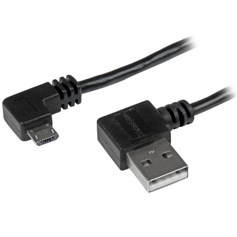 StarTech USB2AUB2RA1M kabel USB 1 m USB 2.0 USB A Micro-USB B Czarny