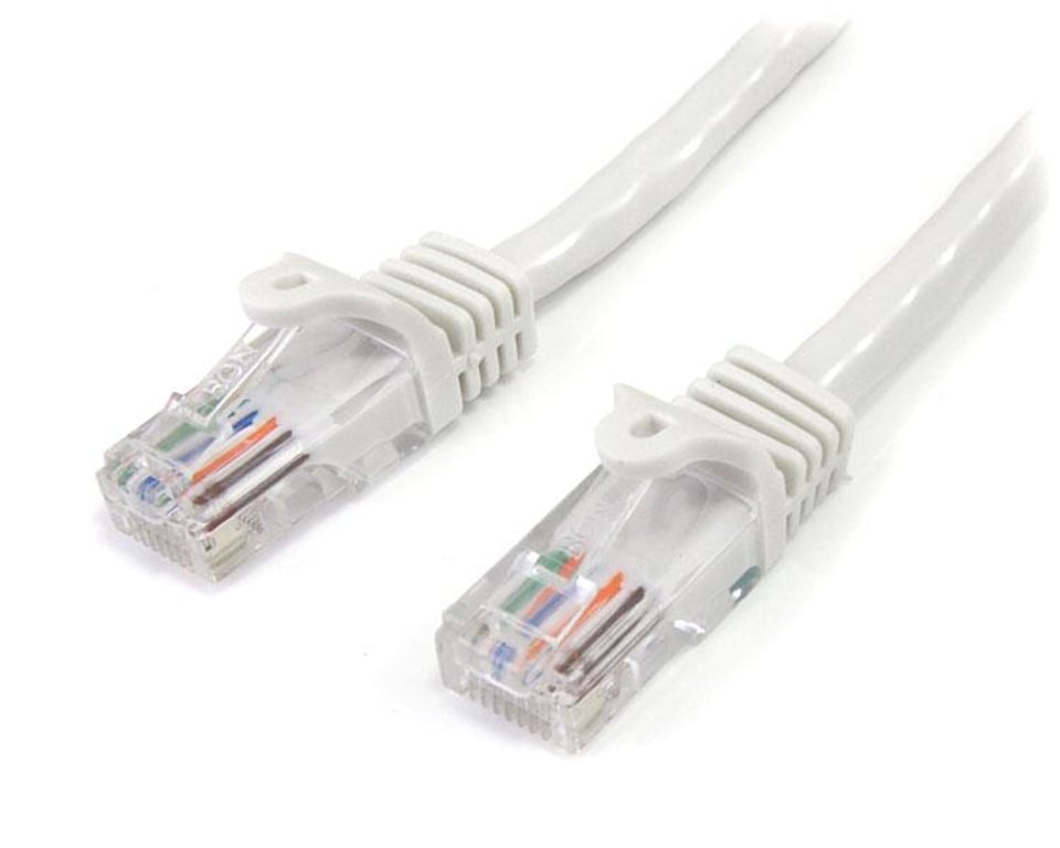 StarTech 45PAT1MWH kabel sieciowy Biały 1 m Cat5e U/UTP (UTP)