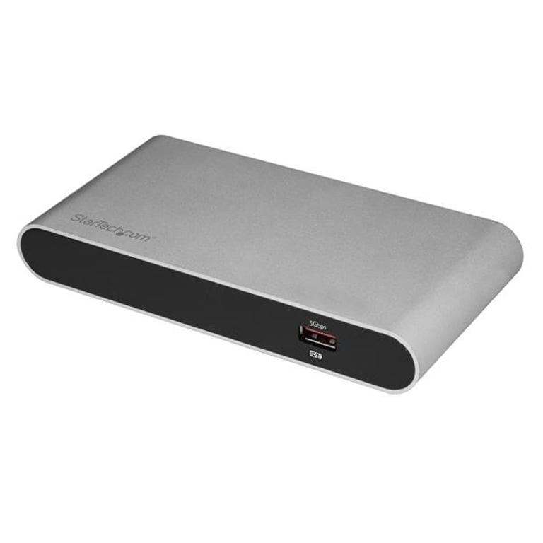 StarTech TB33A1C stacja dokująca Przewodowa Thunderbolt 3 Czarny, Srebrny