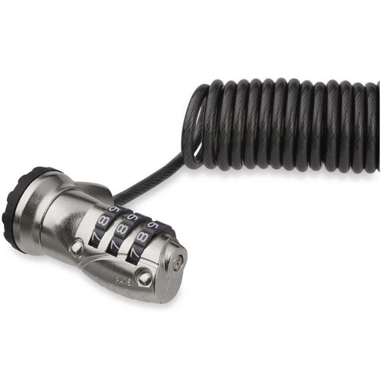 StarTech LTLOCK3DCOIL zapięcie do kabli Czarny, Stal nierdzewna