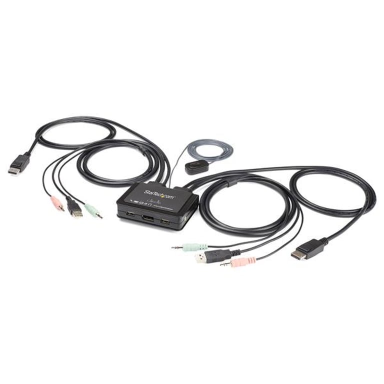 StarTech SV211DPUA4K przełącznik KVM Czarny