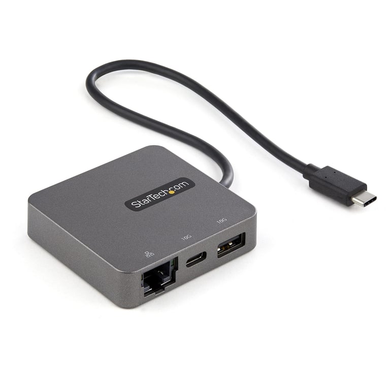 StarTech DKT31CHVL stacja dokująca Przewodowa USB 3.2 Gen 2 (3.1 Gen 2) Type-C Czarny, Srebrny