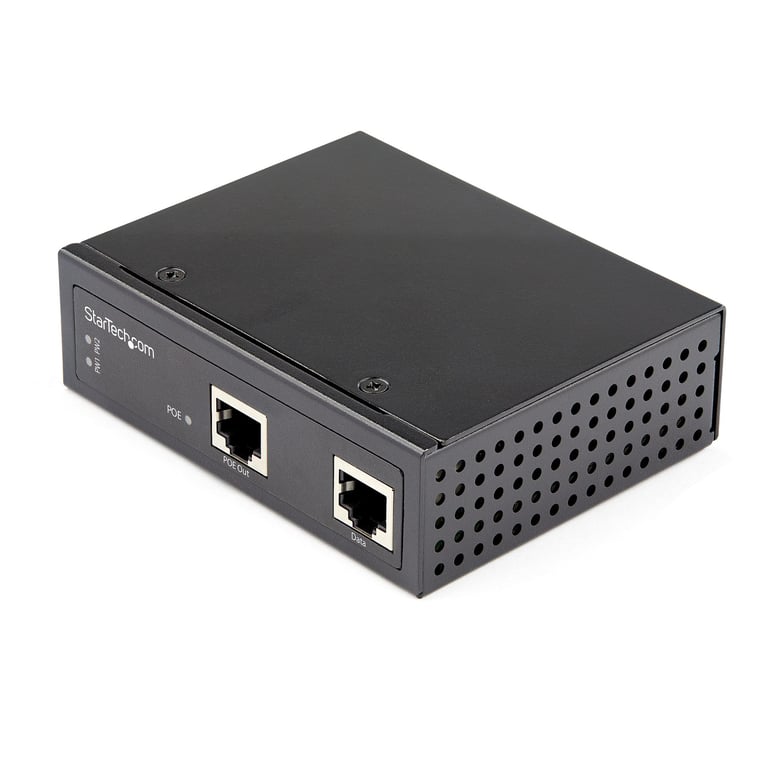 StarTech POEINJ1G90W przedłużacz sieciowy Wzmacniacz sieciowy Czarny 10, 100, 1000 Mbit/s