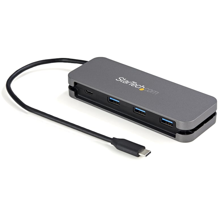 StarTech HB30CM3A1CB huby i koncentratory USB 3.2 Gen 1 (3.1 Gen 1) Type-C 5000 Mbit/s Czarny, Szary