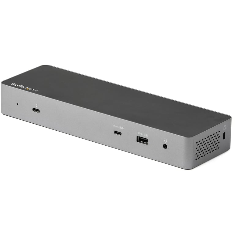 StarTech TB3CDK2DHUE stacja dokująca Przewodowa Thunderbolt 3 Czarny, Szary