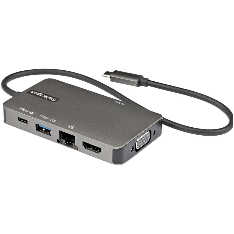 StarTech DKT30CHVPD2 huby i koncentratory USB 3.2 Gen 1 (3.1 Gen 1) Type-C 5000 Mbit/s Czarny, Szary