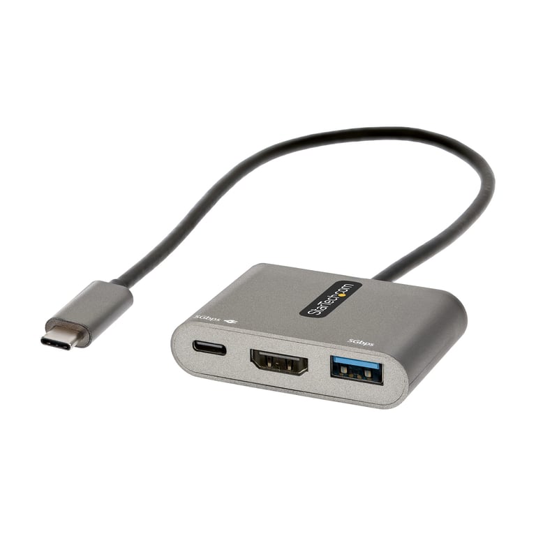 StarTech CDP2HDUACP2 stacja dokująca Przewodowa USB 3.2 Gen 1 (3.1 Gen 1) Type-C Szary