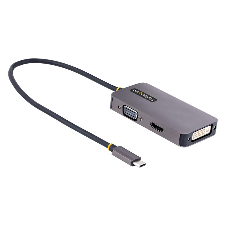 StarTech 118-USBC-HDMI-VGADVI zewnętrzna karta graficzna usb 3840 x 2160 px Szary