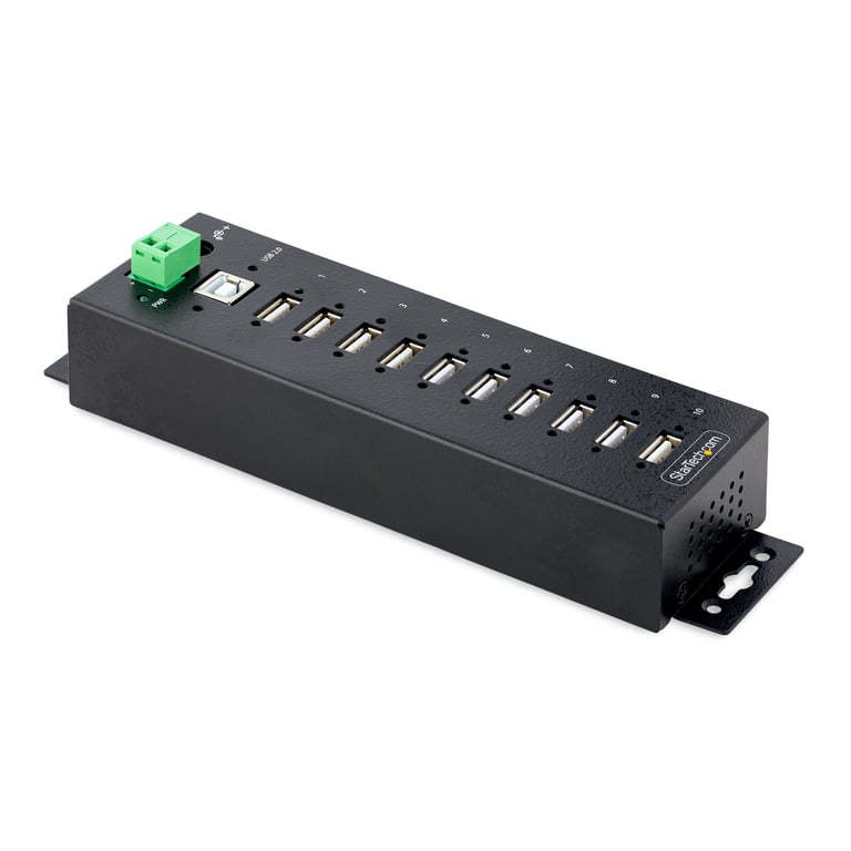 StarTech USB210AIND-USB-A-HUB huby i koncentratory USB 2.0 Type-B 480 Mbit/s Czarny