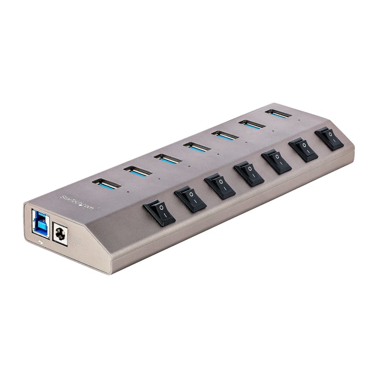 StarTech 5G7AIBS-USB-HUB-EU huby i koncentratory USB 3.2 Gen 1 (3.1 Gen 1) Type-B 5000 Mbit/s Szary