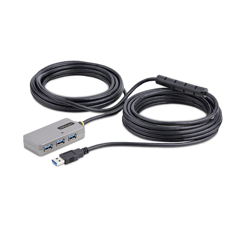 StarTech U01043-USB-EXTENDER huby i koncentratory USB 3.2 Gen 1 (3.1 Gen 1) Type-A 5000 Mbit/s Czarny, Srebrny