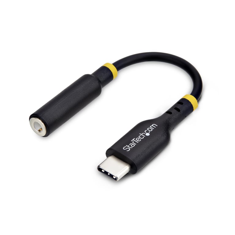 StarTech USBCAUDIO2 zmieniacz płci / kabli USB Type-C 2.0 3,5 mm Czarny